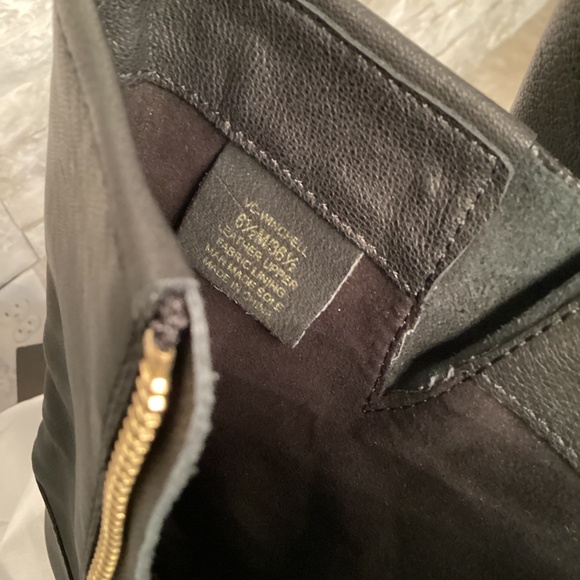 Vince Camuto Winchell Black Leather Moto Boots - Picture 12 of 14